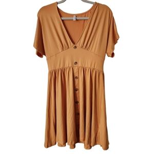 Fashion Collection sz M medium yellow circle dress